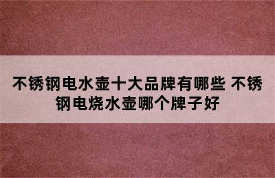 不锈钢电水壶十大品牌有哪些 不锈钢电烧水壶哪个牌子好